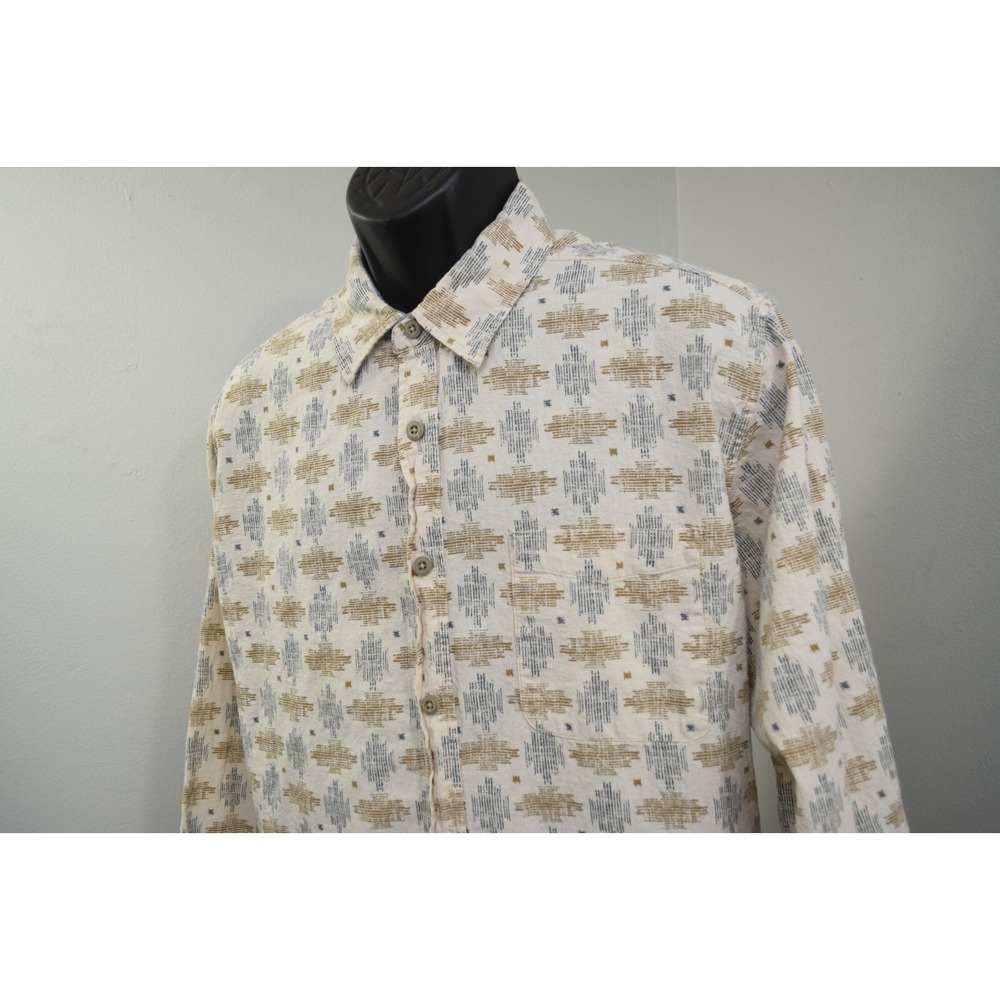 Territory Ahead Button Up Shirt Linen Blend Long Sleeve Mens Size XL